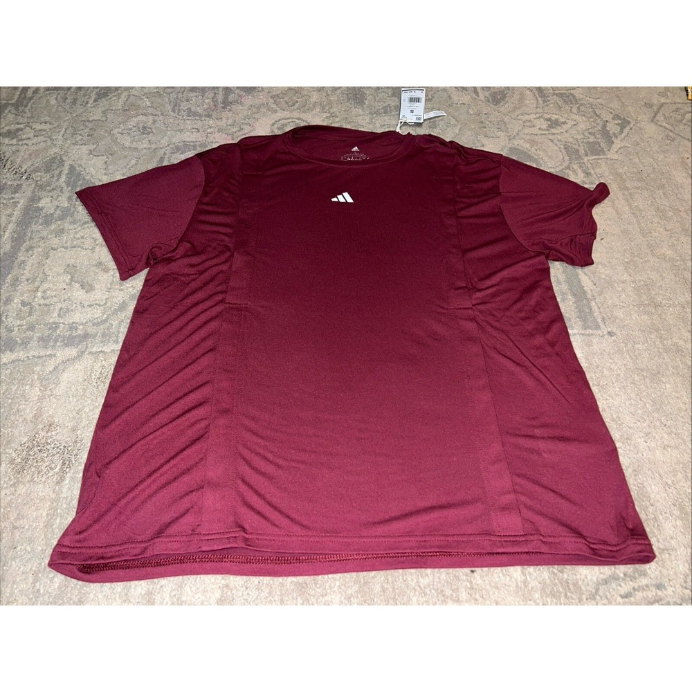 New Adidas Maternity Women's Sz Small Side Snaps Shirt‎ Loose Fit Burgandy